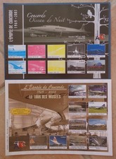 Lot de 12 feuillets de vignettes thème Concorde, 2006