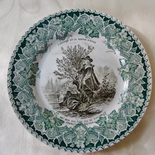 Assiette lunéville fables - lunÉville,