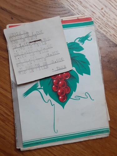 Liasse étiquettes spécimens