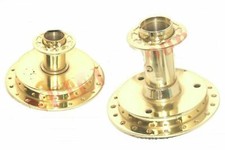Pour royal enfield Demi Largeur Avant & Arrière Moyeu Roue Tambour Doré Fini ECS