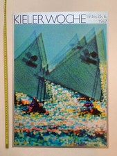 Kieler Woche 1967 Yachting sailing germany vintage poster