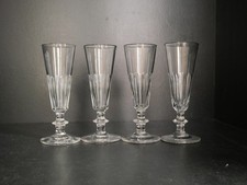 lot 4 ancienne flutes à champagne cristal  Baccarat modèles Caton 16.8 cm