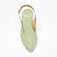 CASTANER Sandales espadrilles à talon compensé 7 cm couleur vert taille 38
