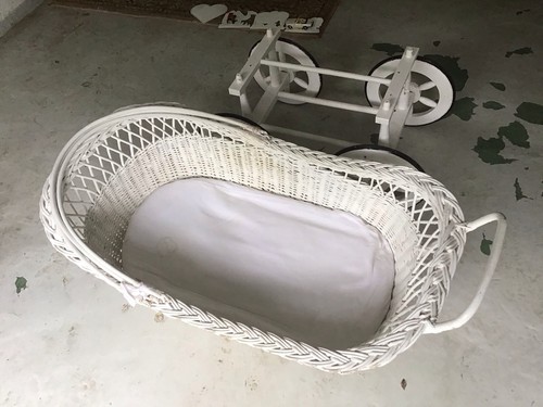 Berceau bébé osier blanc - bébé,