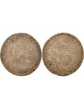 France Louis XIV - 1/2 Ecu Argent aux Palmes -1693 T Nantes, réformé