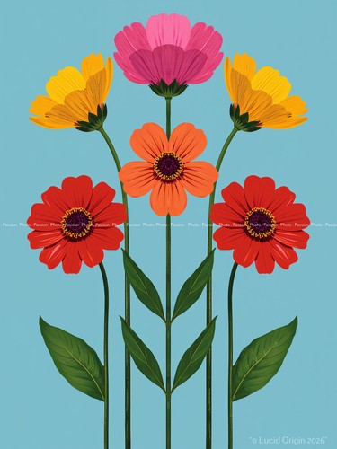 Photo fleurs abstraites - a4, pop