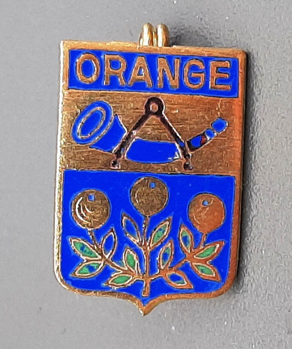 Insigne émail orange - insigne,