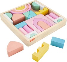 Fisher-Price Bois Bébé Jouet Château Bloc Set 28 Bois Pièces Empilement Bébé