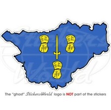 CHESHIRE Contea Inghilterra UK Mappa-Bandiera, 120mm Vinile Adesivo