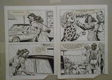 Elvifrance quatre  planches fumetti  Francesco Blanc Les Meufs 4 1988