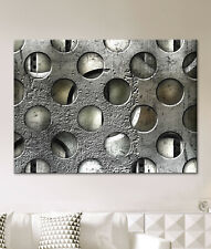 Métal Monde Toile Image Moderne Abstrait Noir Blanc Sur Canapé Design Neuf XL