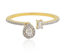 Bague Ouverte En Or 18K Avec