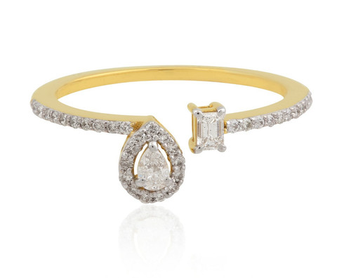 Bague ouverte 18k avec - bague,