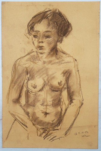 Dessin akt signé - akt, nue