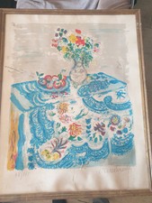LITHOGRAPHIES DE TERECHKOVITCH ( 1902 - 1978 ) LA NAPPE BLEUE  ABIMEE SIGNEE NUM