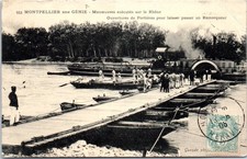34 MONTPELLIER - construction d'un pont mobile par le genie