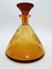 Ancien flacon en cristal taillé de bohême, vers 1970 KOLEK très bon état