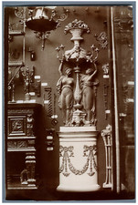 France, Torchère du Directoire, Applique du XVII siècle  vintage citrate print. 