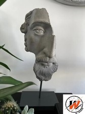 Décoration    Statuette visage homme leonard de vinci - rodin  - Impression 3D