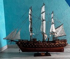 replique maquette bateau en bois et metal ancien gréement le Napoléon
