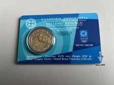 COIN-CARD 2 E  BU J.O D' ATHENES 2004 NEUF DISCOBOLE 