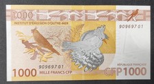 Nouveauté Nouvelle Calédonie Polynésie billet de 1000 francs Neuf 4eme sign !
