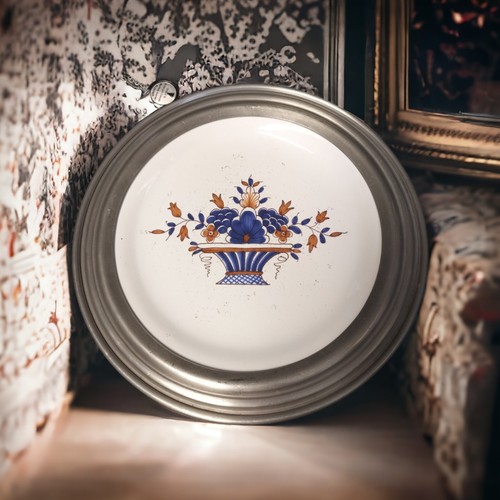 Assiette pocelaine peinte - en,