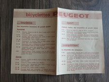 Publicité PEUGEOT Vélo bicyclette 1970 tourisme sport junior homme dame pliable