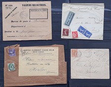 MARCOPHILIE FRANCE 3 LETTRES ET 1 EMB. COLIS