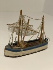 Maquette Bateau Chalutier Bois Ancienne
