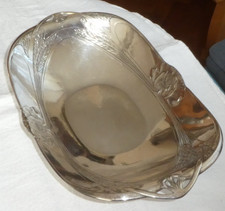 GALLIA maison CHRISTOFLE Coupe Corbeille décor fleurs épis de blé métal argenté