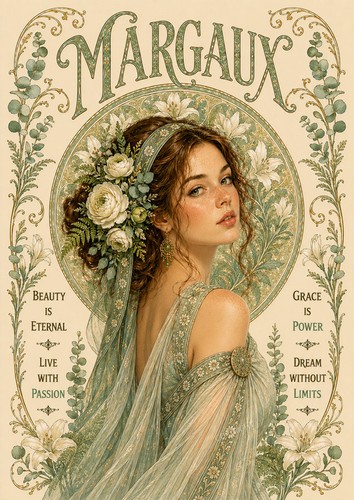 Affiche prénom margaux art - affiche,