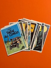 HERGE LOT 22 CARTES POSTALES COUVERTURE TINTIN EDITIONS ARNO 80'S ETAT NEUF