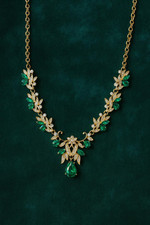 Collier Émeraude Doré