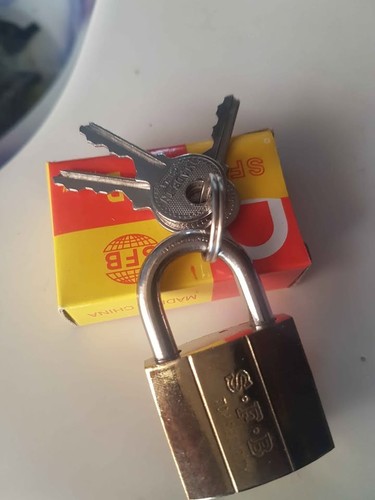 Cadenas acier 32mm - acier, 32mm+3cles