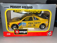 voiture miniature PEUGEOT 405 RAID 1/24 BURAGO neuve en boite