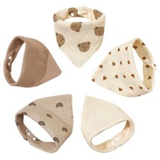 Lot de 5 bavoirs triangulaires