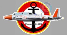 AUTOCOLLANT FOUGA MAGISTER AVION AERONAVALE COCARDE FRANCE AV069