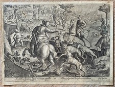 Gravure Ancienne « Chasse au