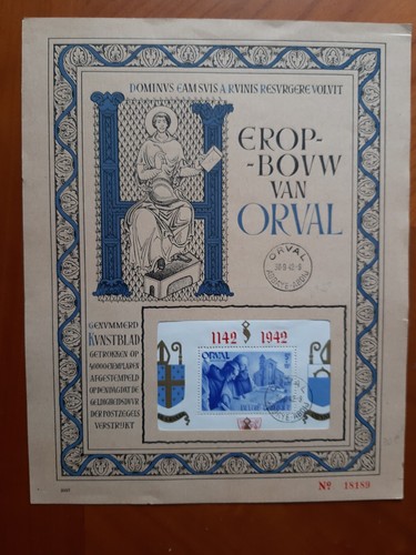1942 belgique feuillet orval - 1942,