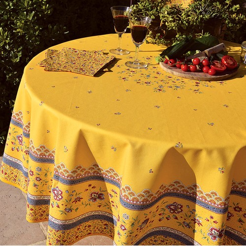 Nappe ronde 1m80 coton enduit - 1m80,