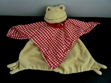 *. DOUDOU PLAT IKEA GRENOUILLE VERT TORCHON ROUGE VERT CARREAU FOULARD TBE