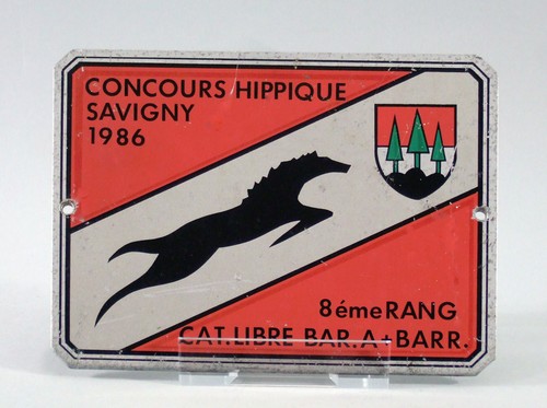 Plaque concours hippique - , de