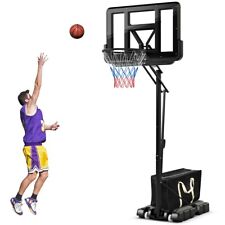 Panier de Basket portable sur Pied avec Roulettes Réglable 245-305 cm Anneau Ar