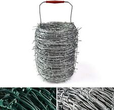 Barbelé Galvanisé/Vert Zaunschutz Absperrdraht Fils de Sonnerie Longueurs