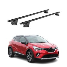 Barres de toit transversales pour Renault Captur II 2019-2025 Alu Noir 2x ABE