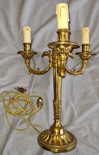 Lampe bronze doré style