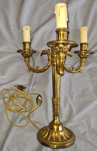 Lampe bronze doré - , style