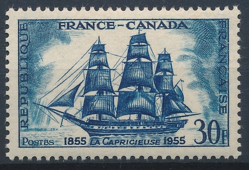 Timbre france 1035 - 1035**, frégate