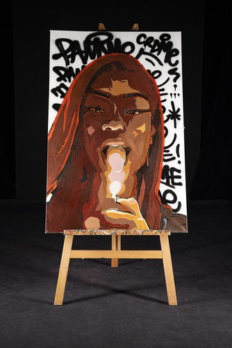 Portrait acrylique sur toile